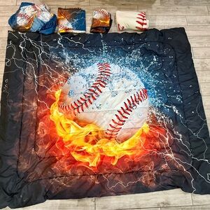 Baseball Themed Comforter Set